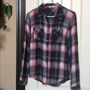 Maurices plaid well loved button up.